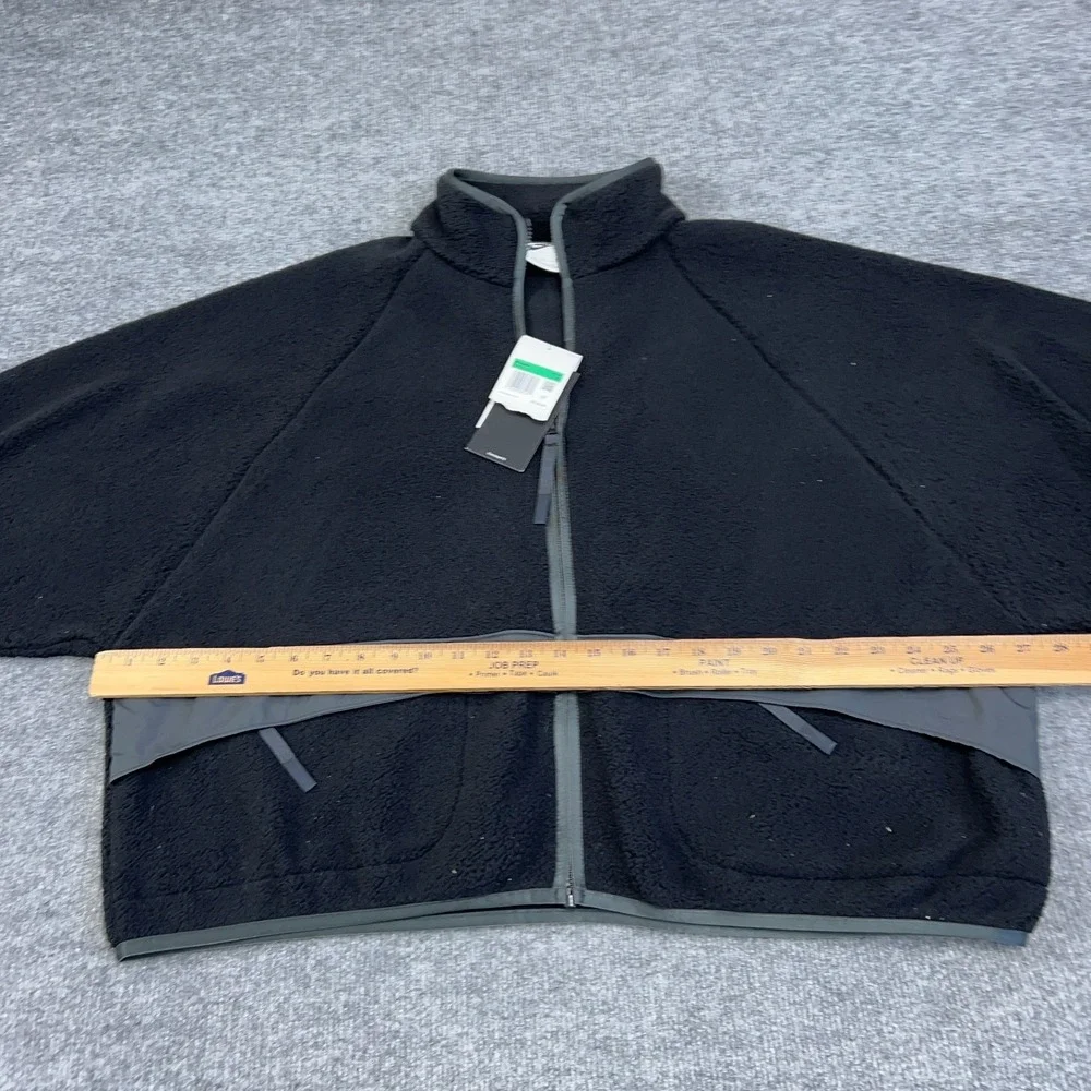 Nike Jacket Women XL Black Sportswear High-Pile Sherpa Full Zip Pockets Oversize